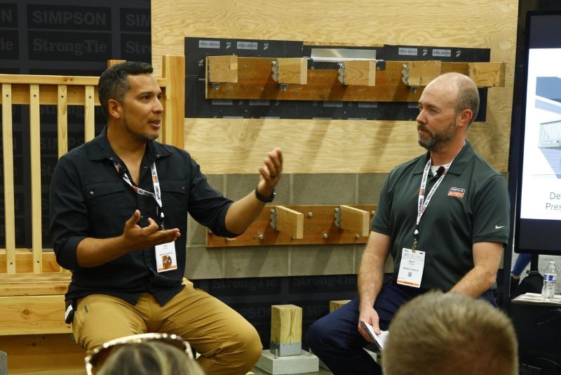 A show floor decking education session at Deck Expo