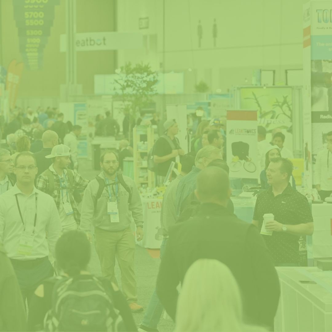 Decking and outdoor living industry supplier booths on the Deck Expo floor