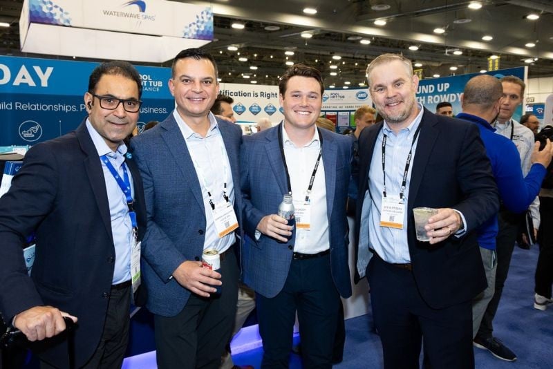 Pool industry professionals networking at PSP Expo