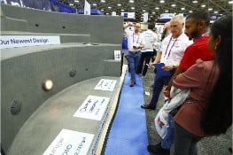 PSP Expo attendees looking at products on the expo floor